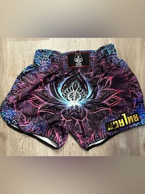 GRIZZ Muay Thai Boxing Shorts 2XL | Psychedelic Lotus Mandala | Made in Thailand